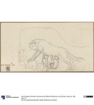 Die römische Wölfin mit Romulus und Remus