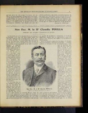 Son. Exc. M. le Dr Claudio Pinilla
