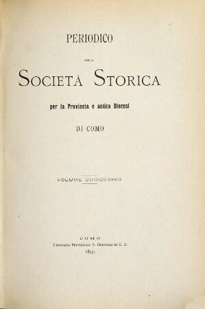Periodico della Società Storica della Provincia e Antica Diocesi di Como. 12. 1897