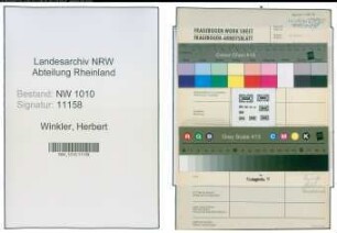 Entnazifizierung Herbert Winkler , geb. (Polizei)