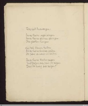 Das lied des zwergen I : [SW III: H2]; [SW III, S. 64/138]