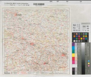 Sachsen - Mitteldeutschland Straßenkarte Nr. 12 um 1930 1 : 470 000 38,5 x 40,5 Druck: Shell Straßenkarte Benkhausen, Dep.
