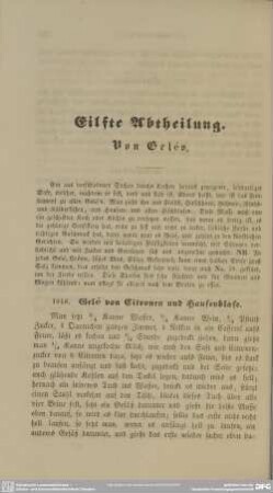 Eilfte Abtheilung. Von Gelés