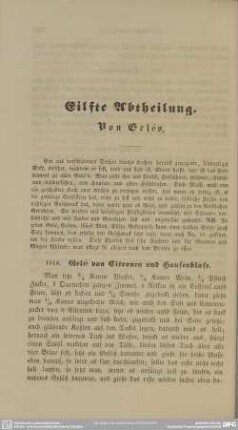 Eilfte Abtheilung. Von Gelés