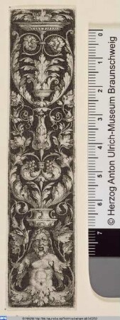 Ornament mit männlicher Halbfigur