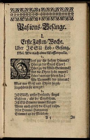 Paßions-Gesänge.
