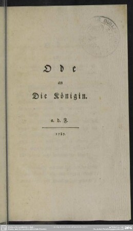 Ode an die Königin