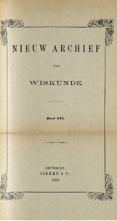 16: Nieuw archief voor wiskunde
