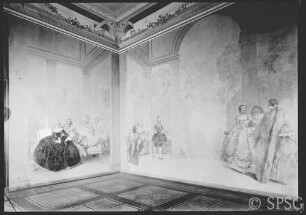 Berlin, Schloss Charlottenburg, Neuer Flügel, Erstes Hautelice-Zimmer, R.: 352, Wandgemälde.