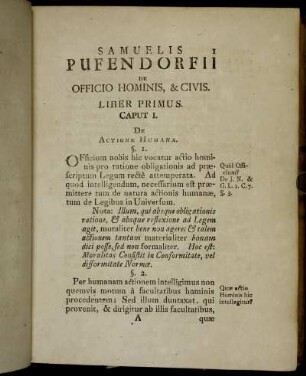 Caput I. De Actione Humana.