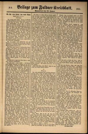 Zweite Ausgabe vom Samstag, den 20. Januar 1900.