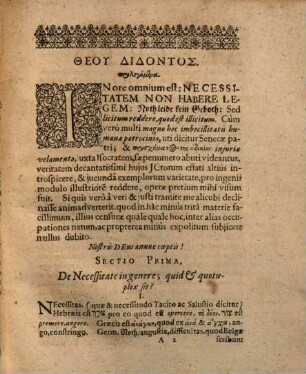 Telum necessitatis sive de praesidio necessitatis contra legem : ad intellectum cap. 4. verb. cum necessitas non habeat legem X. de consuet. et cap. quod non est 4. de R. i.