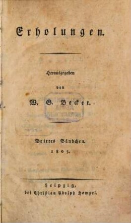 Erholungen. 1805, H. 3