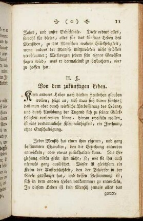 II. §. Von dem zukünftigen Leben.