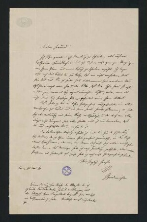 Brief vom 10. Mai 1861