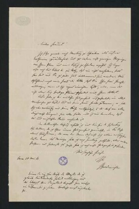 Brief vom 10. Mai 1861