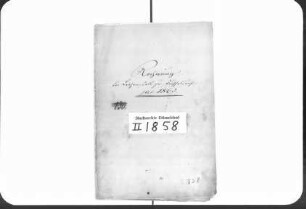 Rechnungen der Leihanstalt für 1863