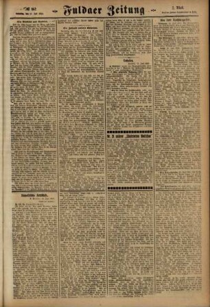 Zweite Ausgabe vom Samstag, den 17. Juli 1915.
