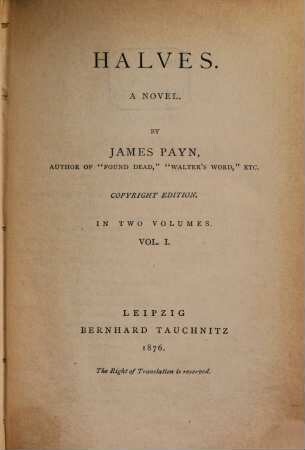 Halvers : a novel, 1