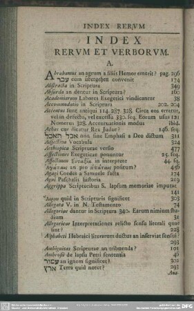 Index Rerum Et Verborum