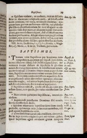Baptismus. - Bonum, Bonitas.