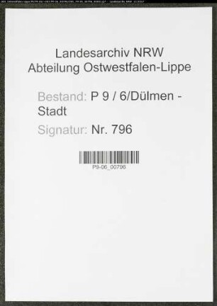 Sterberegister Standesamt Dülmen-Stadt