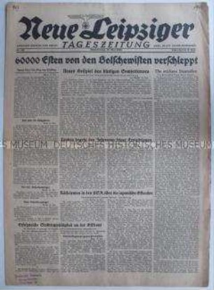 "Neue Leipziger Tageszeitung" u.a. zur Vertreibung der Esten durch sowjetische Truppen nach dem "Hitler-Stalin-Pakt"