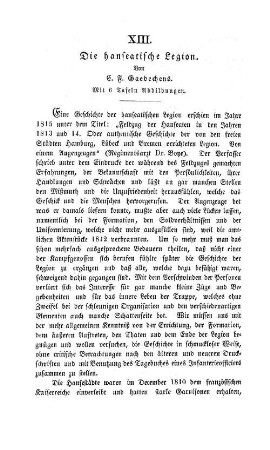 Die hanseatische Legion.
