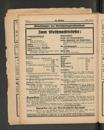 Spargelder nur zur Genossenschafts-Sparkasse!