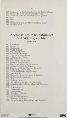 Zeichnungen (Nr. 351-382)