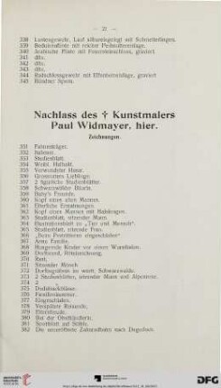 Zeichnungen (Nr. 351-382)