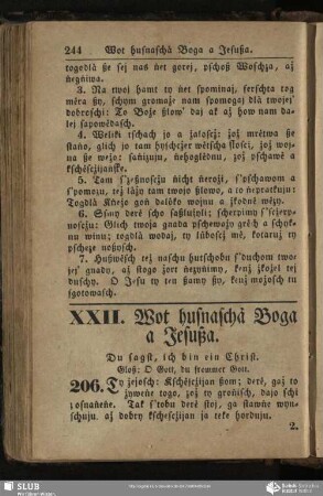 XXII. Wot husnaschȧ Boga a Jesußa