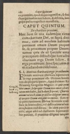 Caput Quintum. De charitate proximi