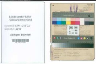 Entnazifizierung Heinrich Reinken , geb. 10.10.1900 (Beamter)