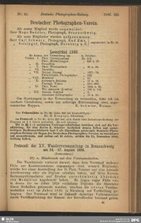 Protocoll der XV. Wanderversammlung in Braunschwieg