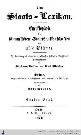 Abc - Atheismus: Das Staats-Lexikon: Encyklopädie der sämmtlichen Staatswissenschaften für alle Stände