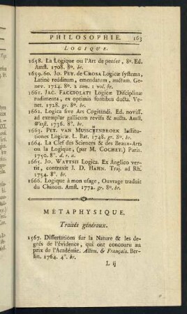 Métaphysique.