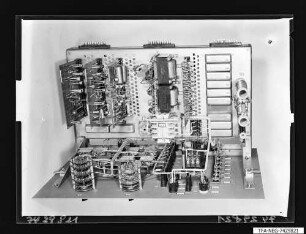 Prüfautomat für Thyristoren, Einschub Nr. M18601.2Sp, Draufsicht, Foto 1974