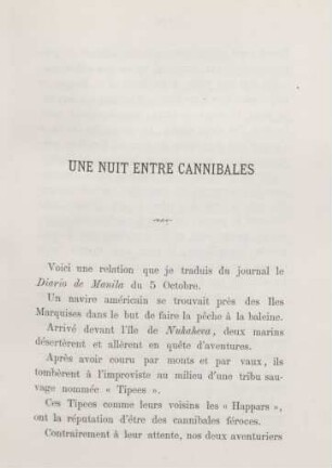 Une nuit entre cannibales