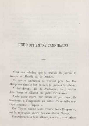 Une nuit entre cannibales