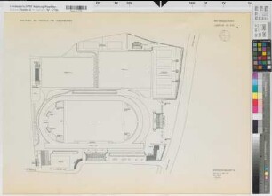 Münster (Münster) Sportanlage der Universität am Horstmarer Landweg Lageplan 1962 1 : 500 60 x 83 Pause Staatshochbauamt für die Universität Münster 33.61