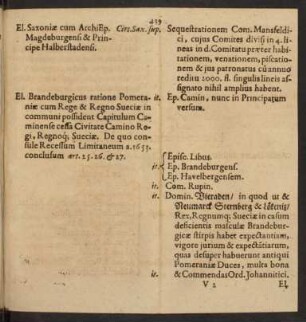 [Electores. Extrahentes. Extracti.] und Principes Scamni Ecclesiastici.