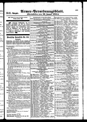 341.Ausgabe. Dienstag, 26. Januar 1915