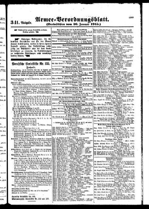 341.Ausgabe. Dienstag, 26. Januar 1915
