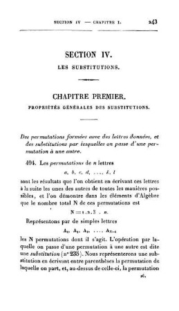 Chapitre premier. propriétés générales des substitutions.