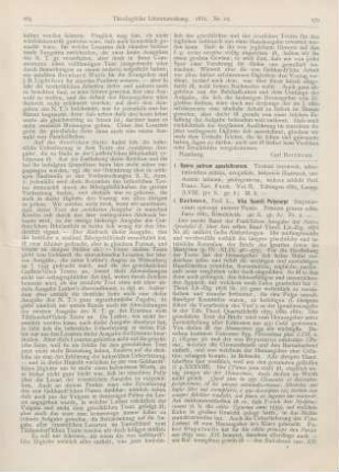 270-273 [Rezension] Funk, Franc. Xav. (Ed.), Opera Patrum Apostolicorum. Textum recensuit, adnotationibus criticis, exegeticis, historicis illustravit, versionem latinem, prolegomenia, indices addidit. Vol. II