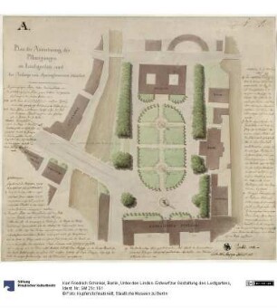 Berlin, Unter den Linden. Entwurf zur Gestaltung des Lustgartens