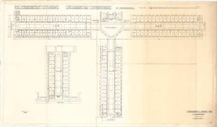 ohne Verfasserangabe; Straubing (Bayern); Zuchthaus - Zellenbau des Gefängnisses (Grundriss 3. OG)