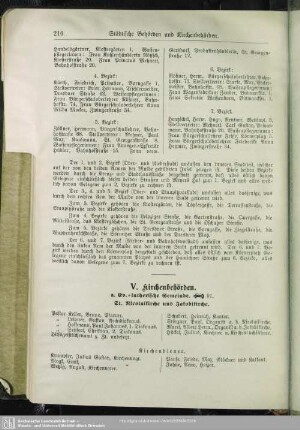 V. Kirchenbehörden
