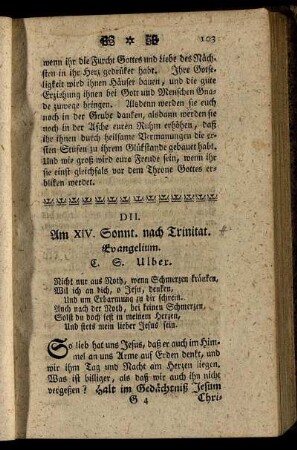 DII. Am XIV. Sonnt. nach Trinitat. Evangelium.